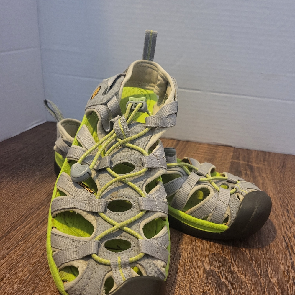 Keen Gray and Lime Green Sandals